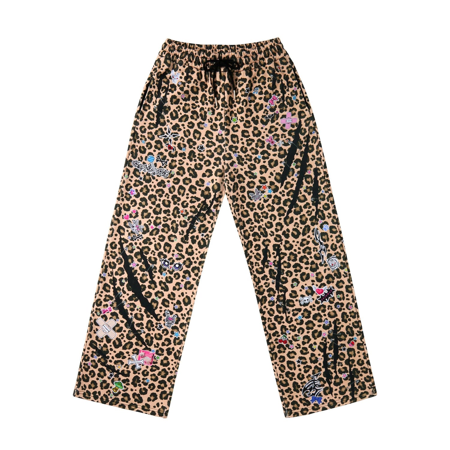 CFIERCE_Leopard_Asymmetric_Sticker_Print_Street_Straight_Women&