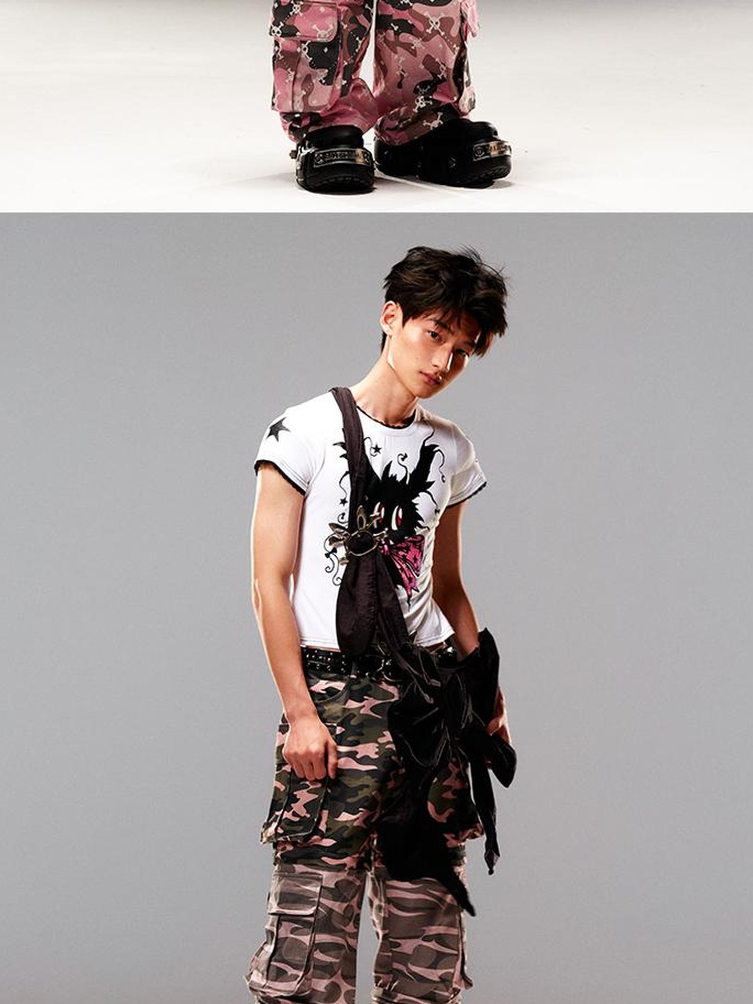 CFIERCE Magic Rabbit Glitter Print T-Shirt