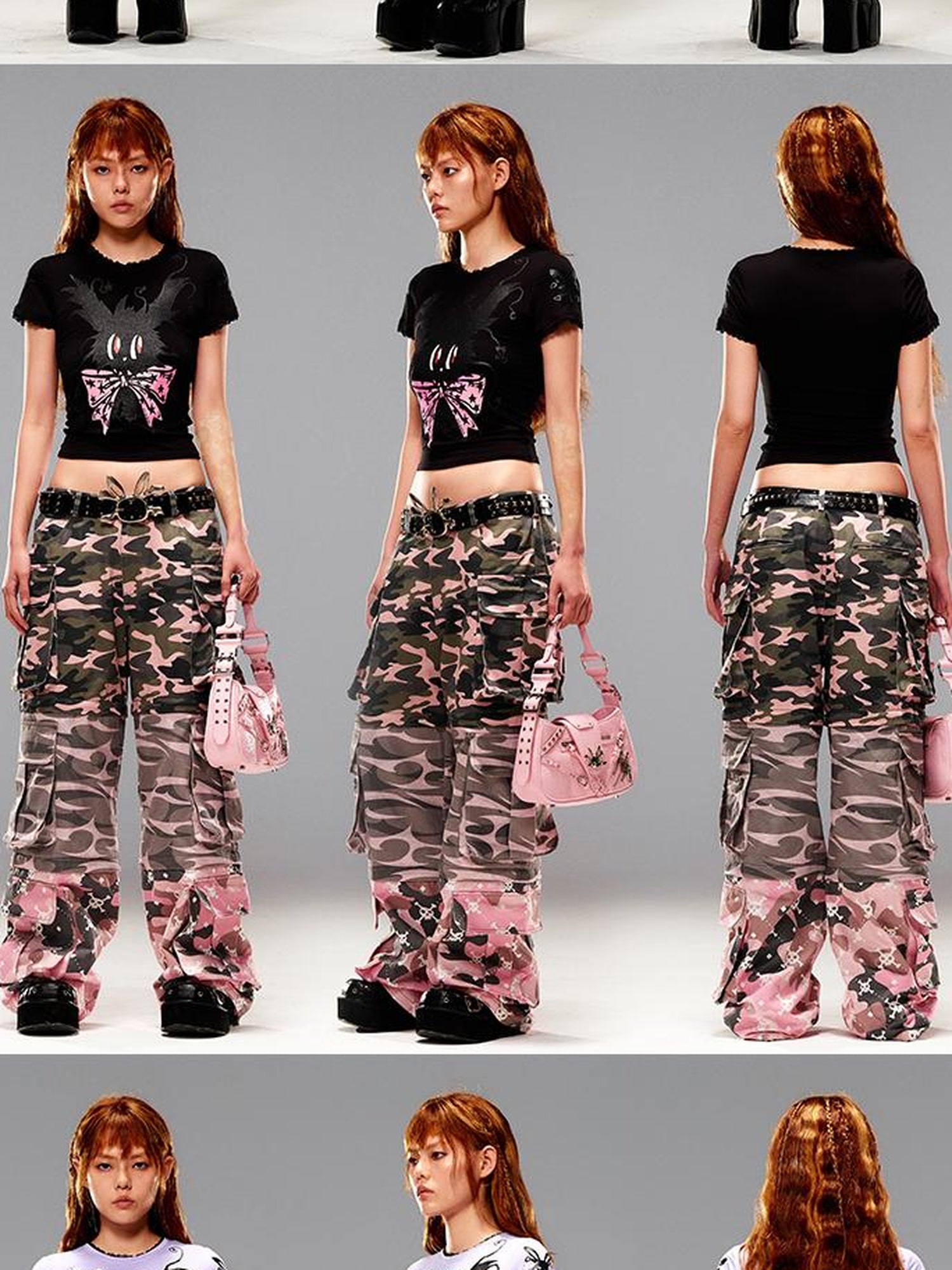 CFIERCE Magic Rabbit Glitter Print T-Shirt