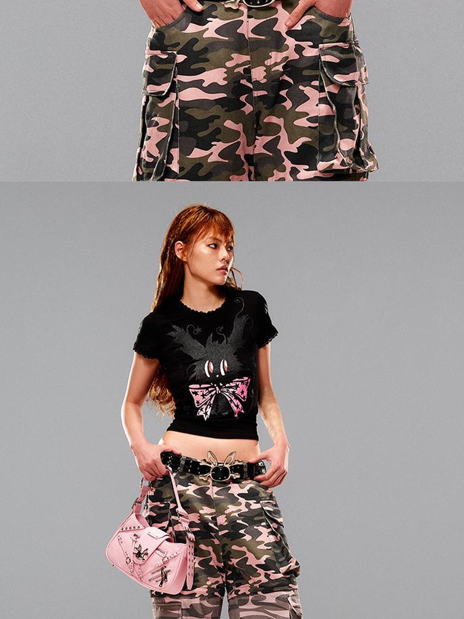 CFIERCE Magic Rabbit Glitter Print T-Shirt