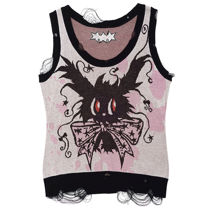 CFIERCE_Magic_Rabbit_Knit_Vest_V-Neck_T-Shirt_Long-Sleeve_MISSTT