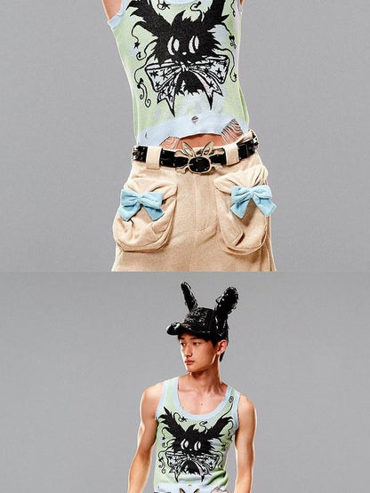 CFIERCE Magic Rabbit Knitted H Shaped Women&