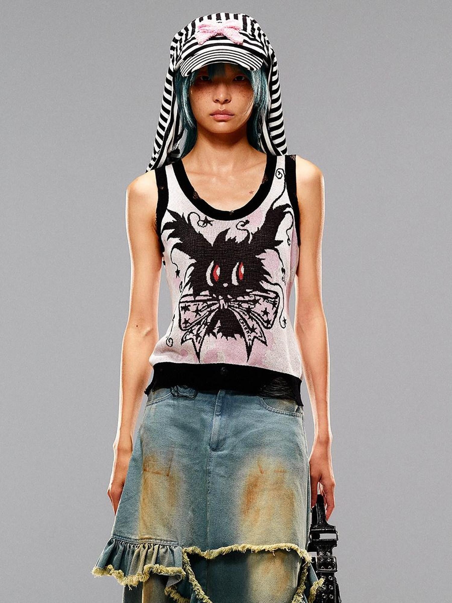 CFIERCE Magic Rabbit Knitted H Shaped Women&