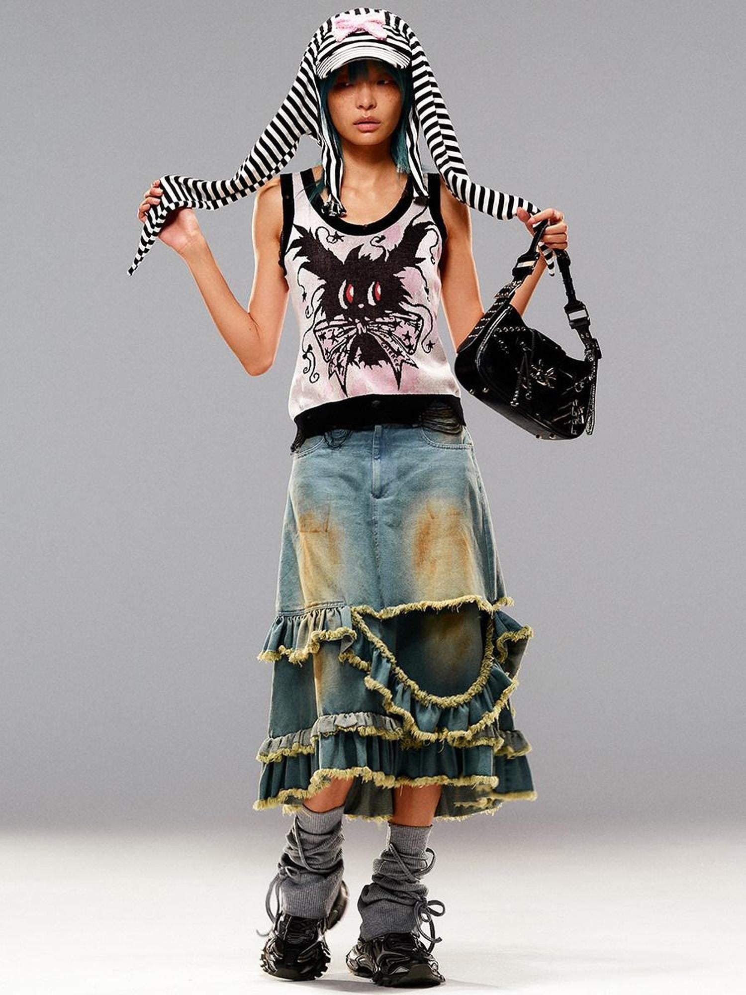CFIERCE Magic Rabbit Knitted H Shaped Women&