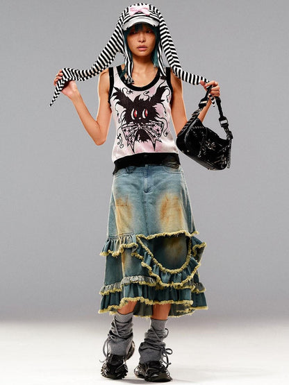 CFIERCE Magic Rabbit Knitted H Shaped Women&