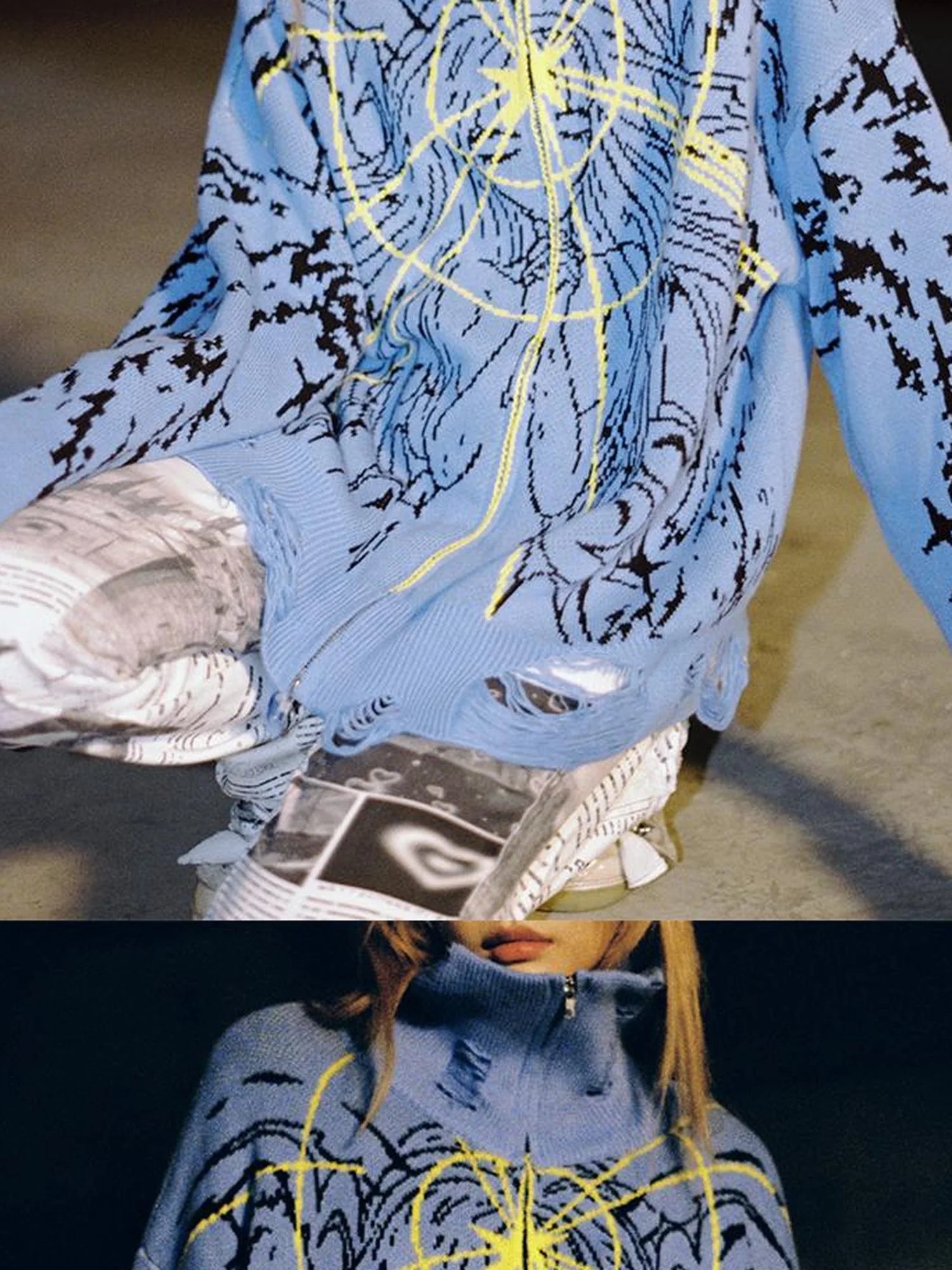 Magical Angel Knit Cardigan V Neck T Shirt Long Sleeve