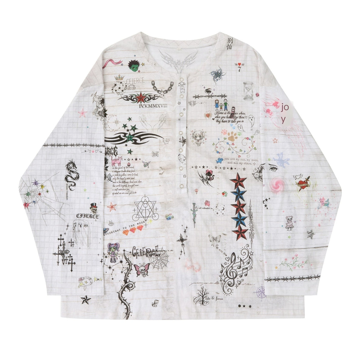 CFIERCE_Manuscript_Print_Open_Front_Women&