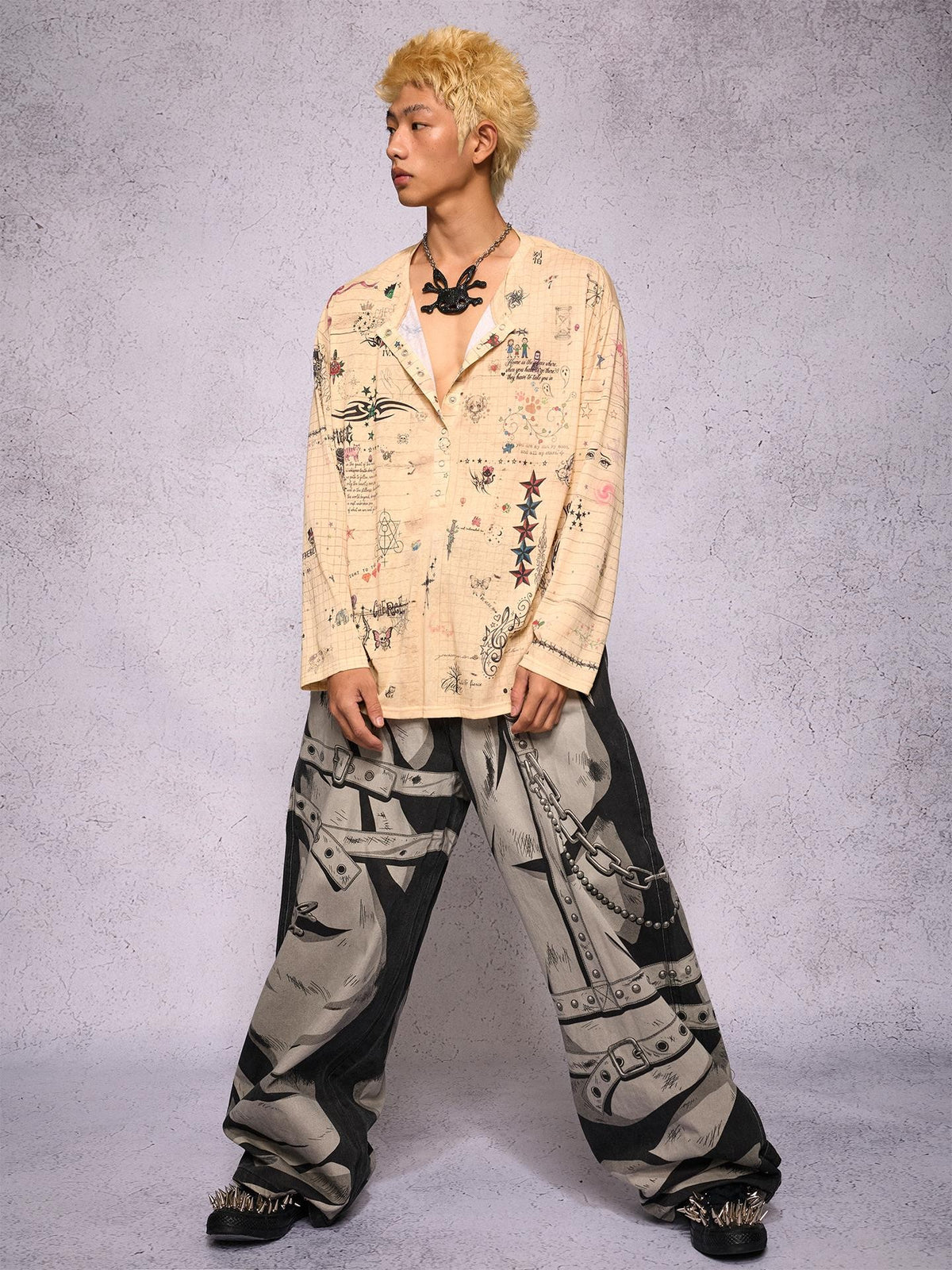 CFIERCE Manuscript Print Open Front Women&
