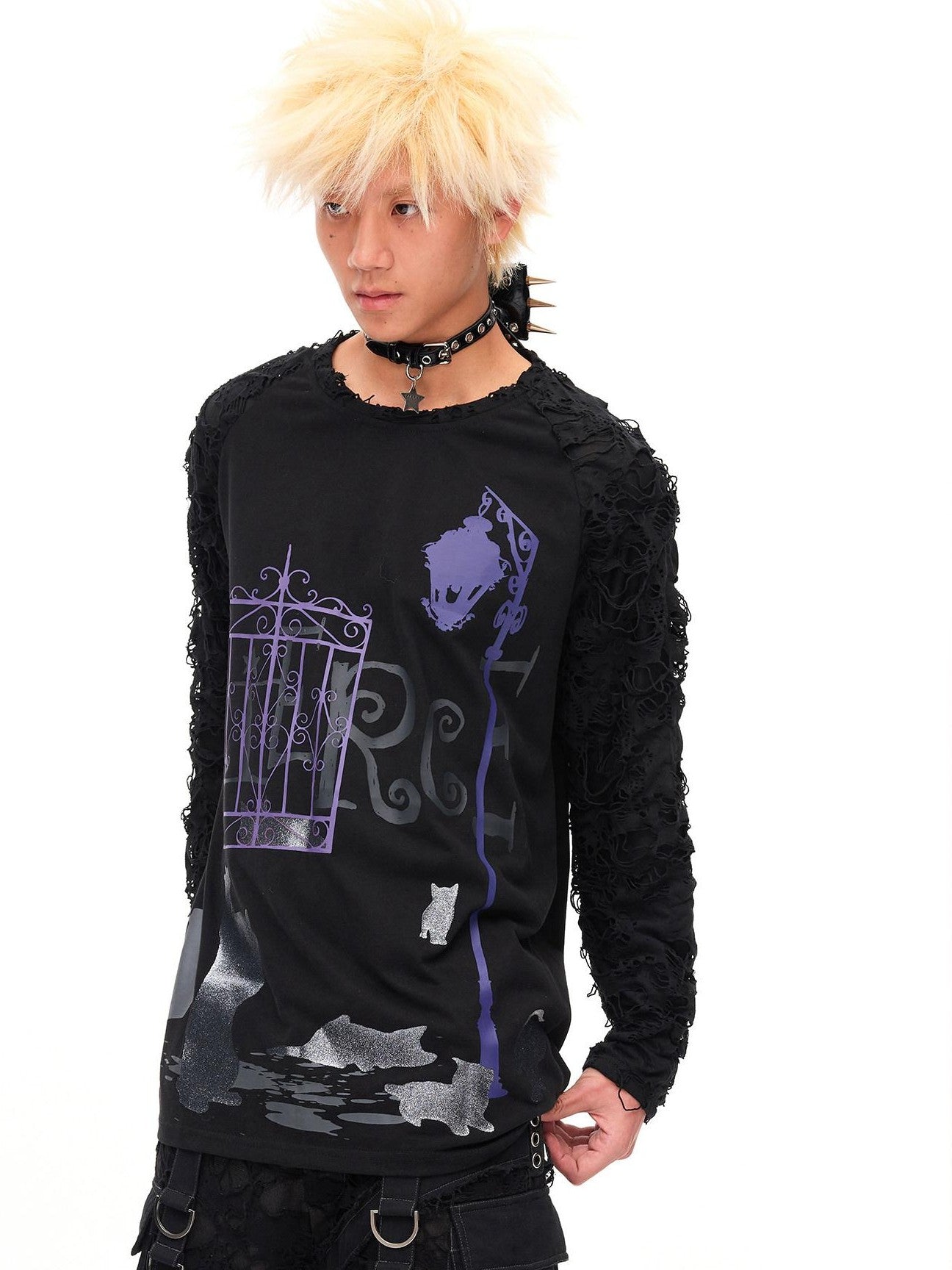CFIERCE Midnight Shimmer Cat Printed Women&