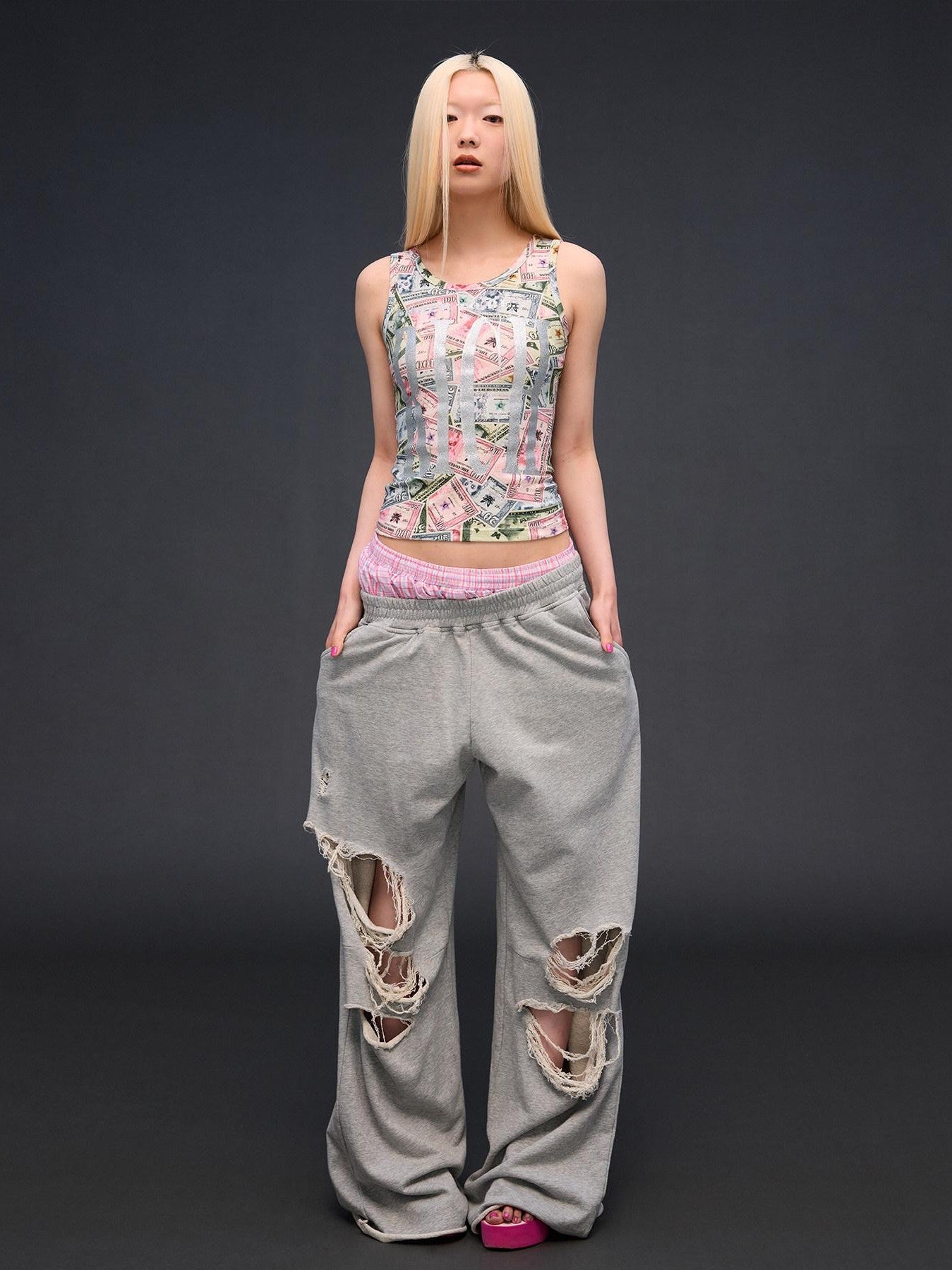 CFIERCE Multicolor Lettering Print Racerback Women&