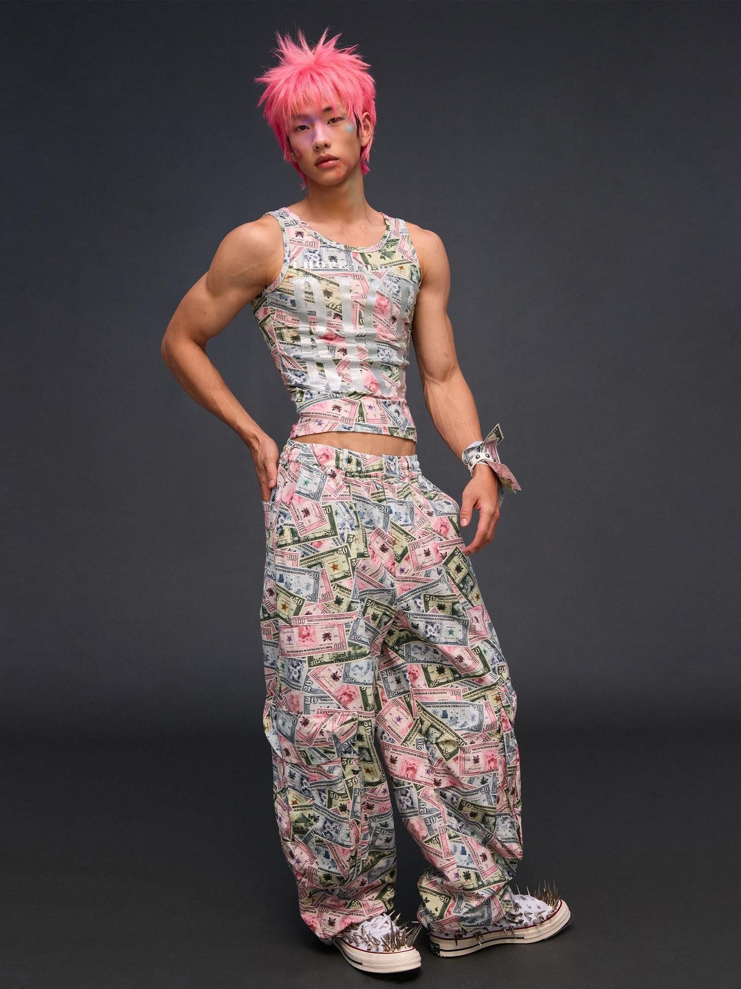 CFIERCE Multicolor Lettering Print Racerback Women&