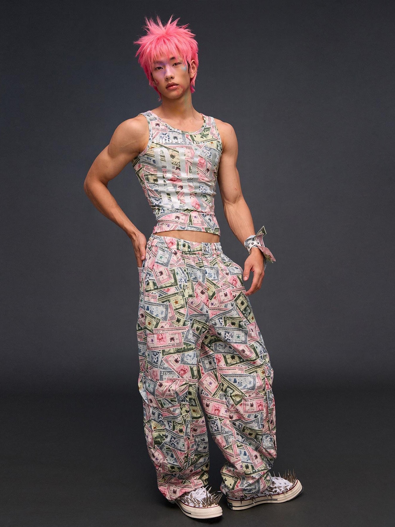 CFIERCE Multicolor Lettering Print Racerback Women&