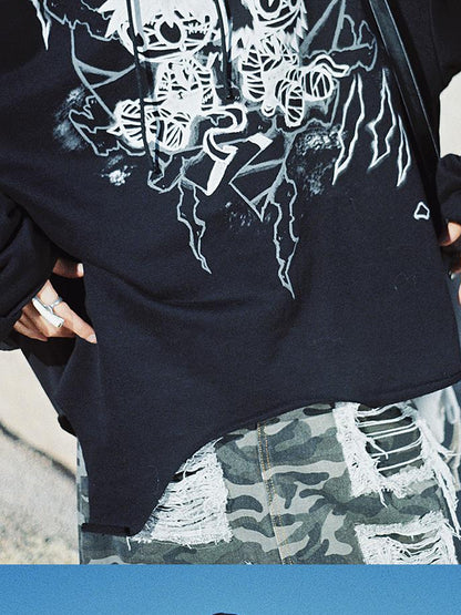CFIERCE Mummy Couple Print Sweatshirt