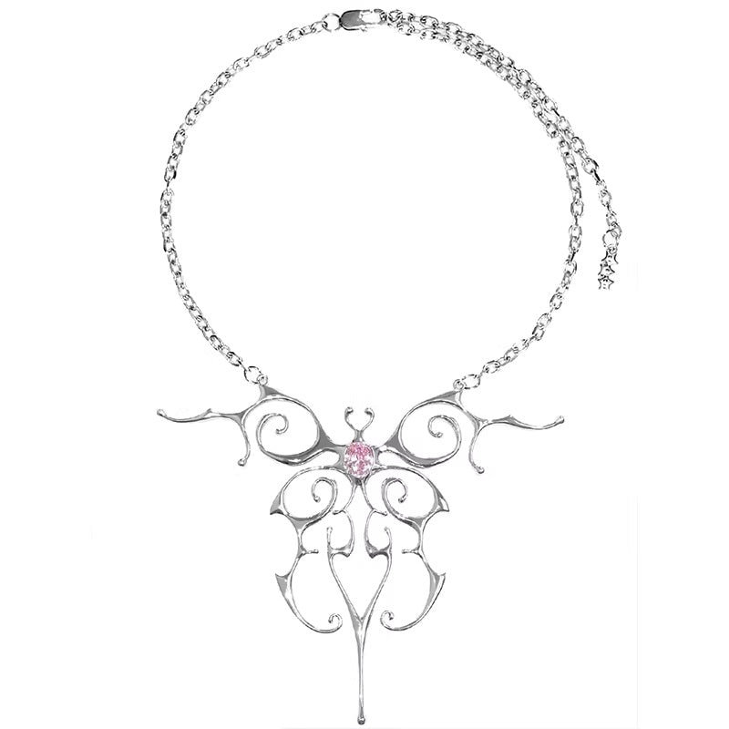 CFIERCE_Original_Design_Zircon_Brass_Chain_Silver_Elegant_Adult_Accessory_Neckline_MISSTT