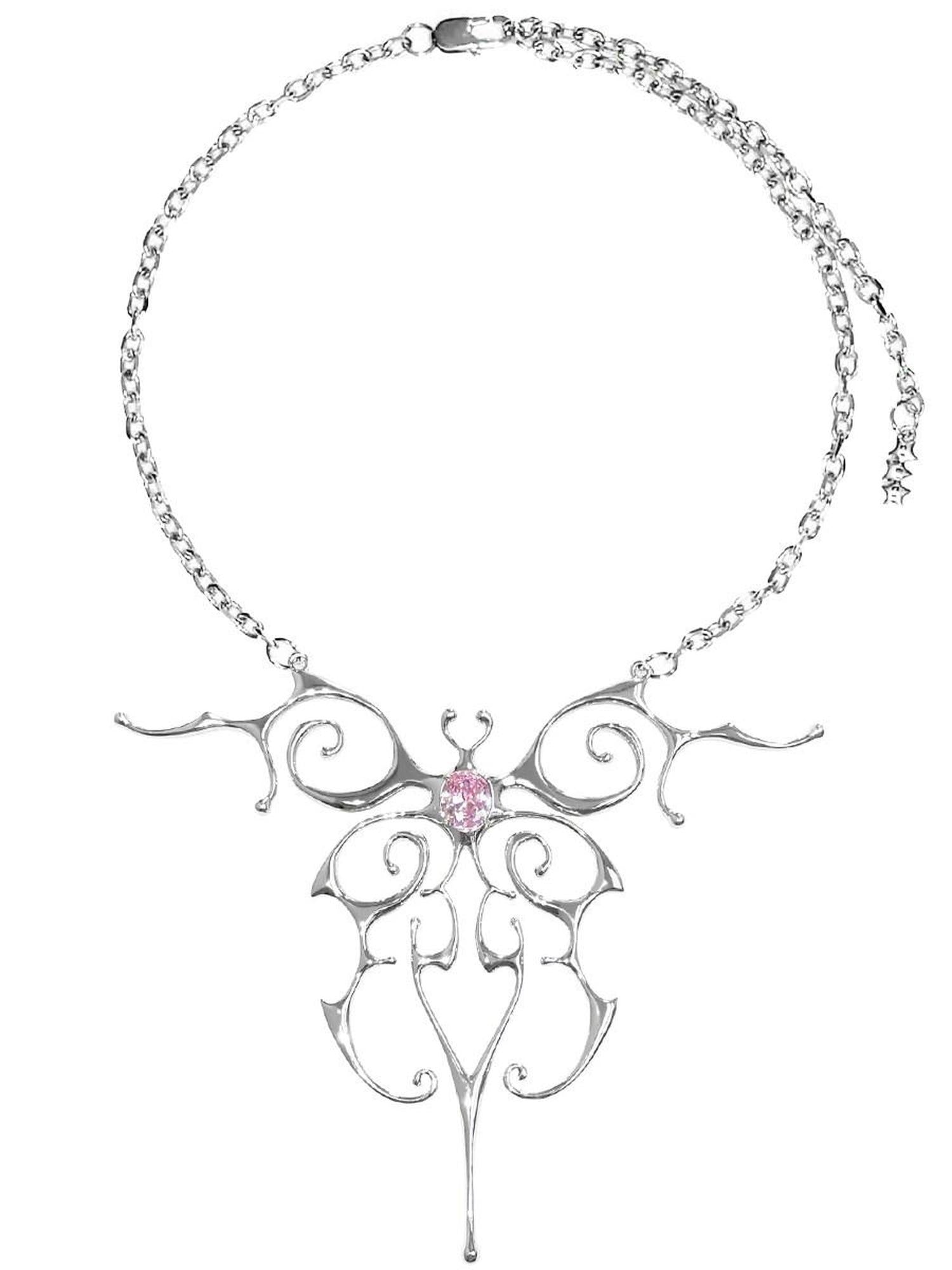 CFIERCE Original Design Zircon Brass Chain Silver Elegant Adult Accessory Neckline