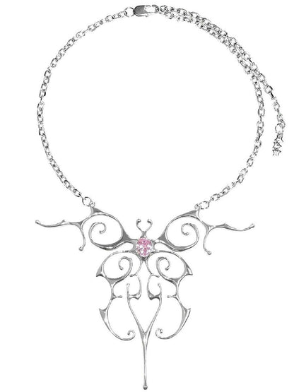 CFIERCE Original Design Zircon Brass Chain Silver Elegant Adult Accessory Neckline
