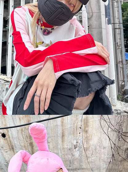 Plush Bunny Ears Cotton Hat