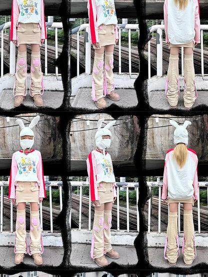 Plush Bunny Ears Cotton Hat