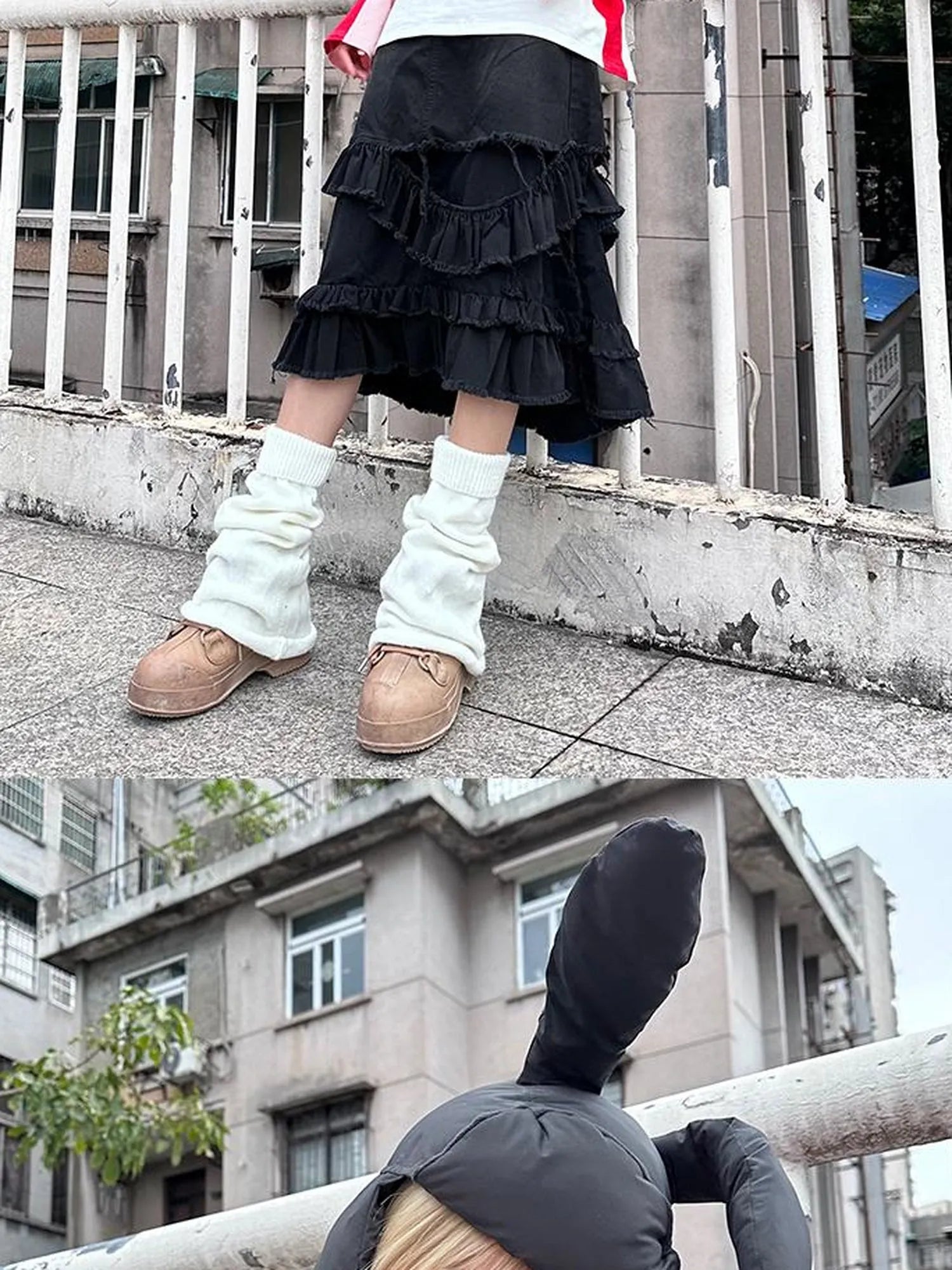 Plush Bunny Ears Cotton Hat