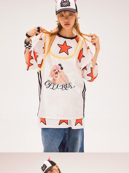 CFIERCE Poodle Print Loose Fit Women&