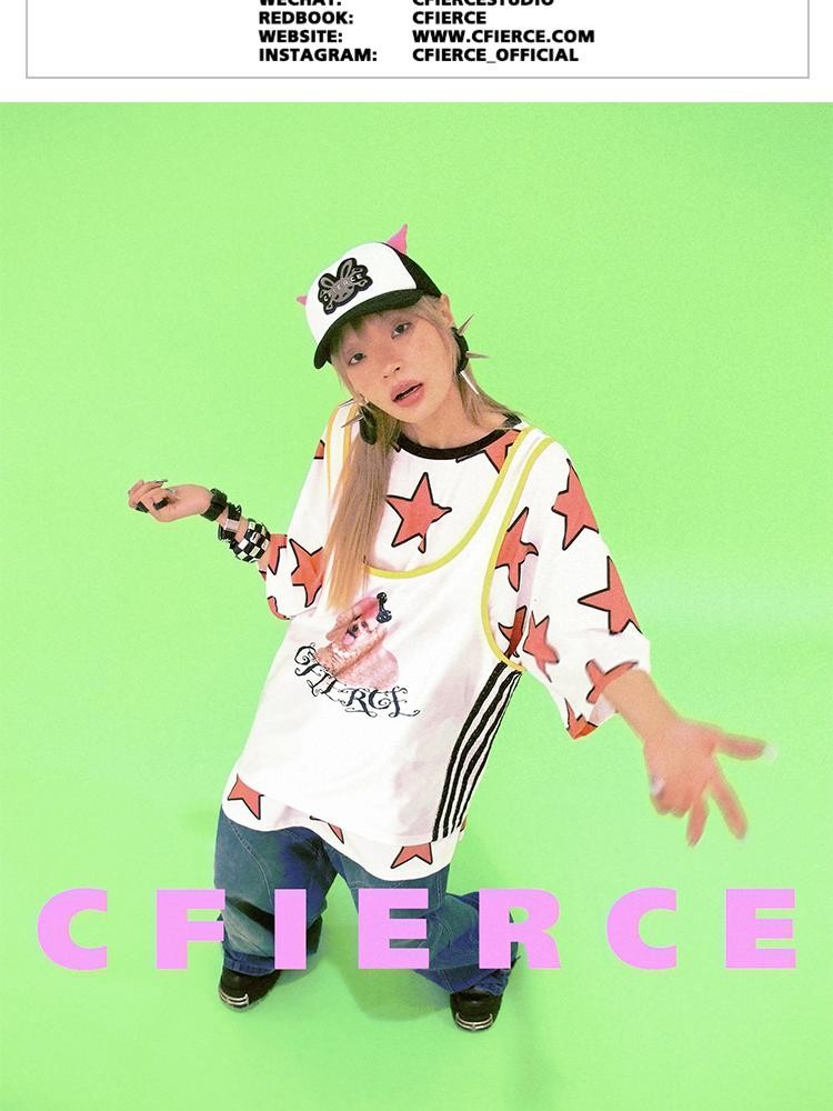 CFIERCE Poodle Print Loose Fit Women&