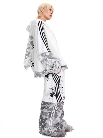 CFIERCE Premium 100 Percent Cotton Minimal Pullover Casual White S M L Hoodies