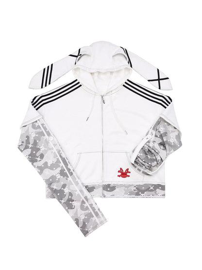 CFIERCE Premium 100 Percent Cotton Minimal Pullover Casual White S M L Hoodies
