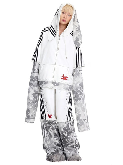 CFIERCE Premium 100 Percent Cotton Minimal Pullover Casual White S M L Hoodies