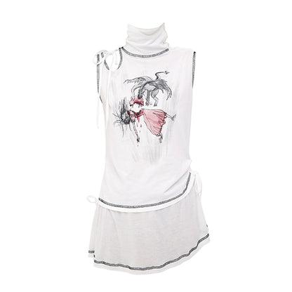 CFIERCE_Princess_Nightmare_Print_Vest_V_Neck_T_Shirt_Long_Sleeve_MISSTT