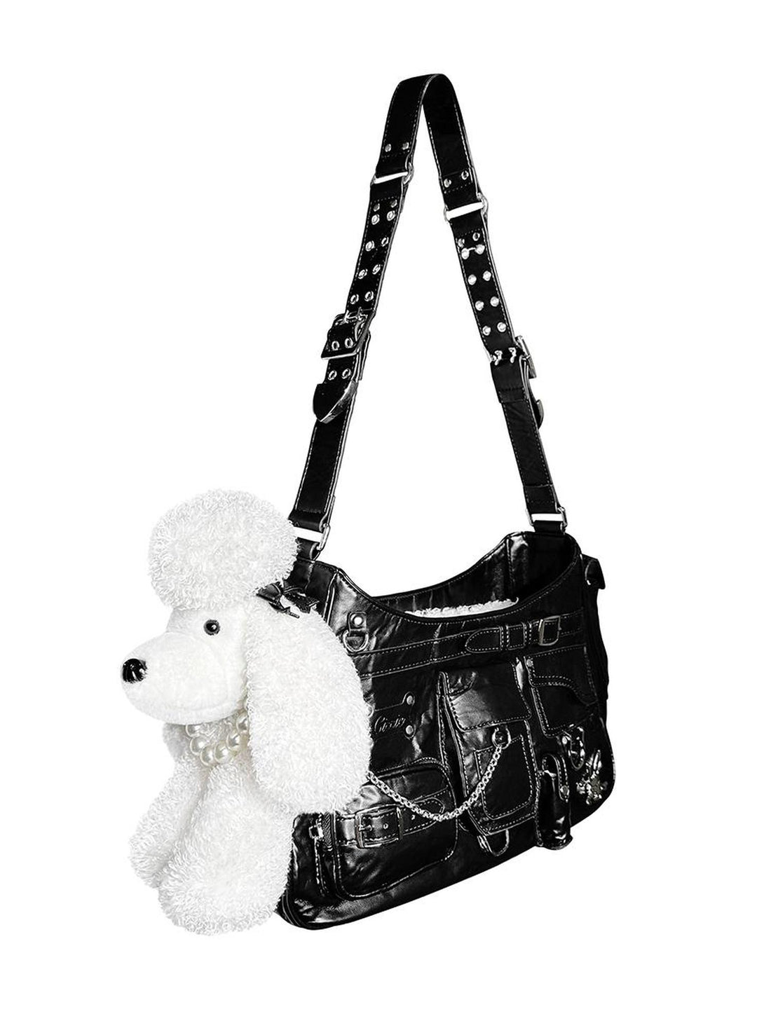 CFIERCE Pu Tote Bag With Alloy Accents