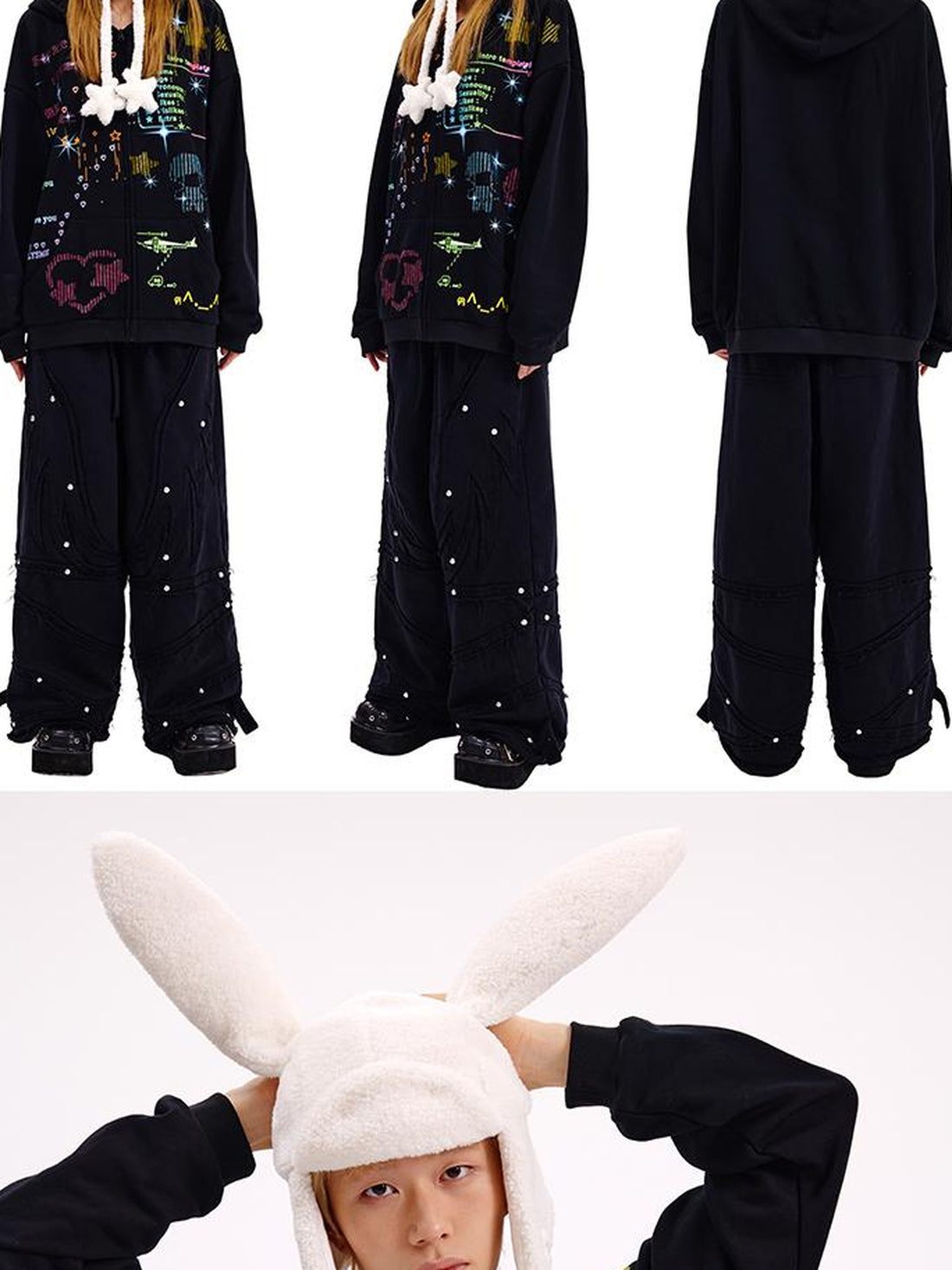 CFIERCE Rabbit Ear Aviator Hat