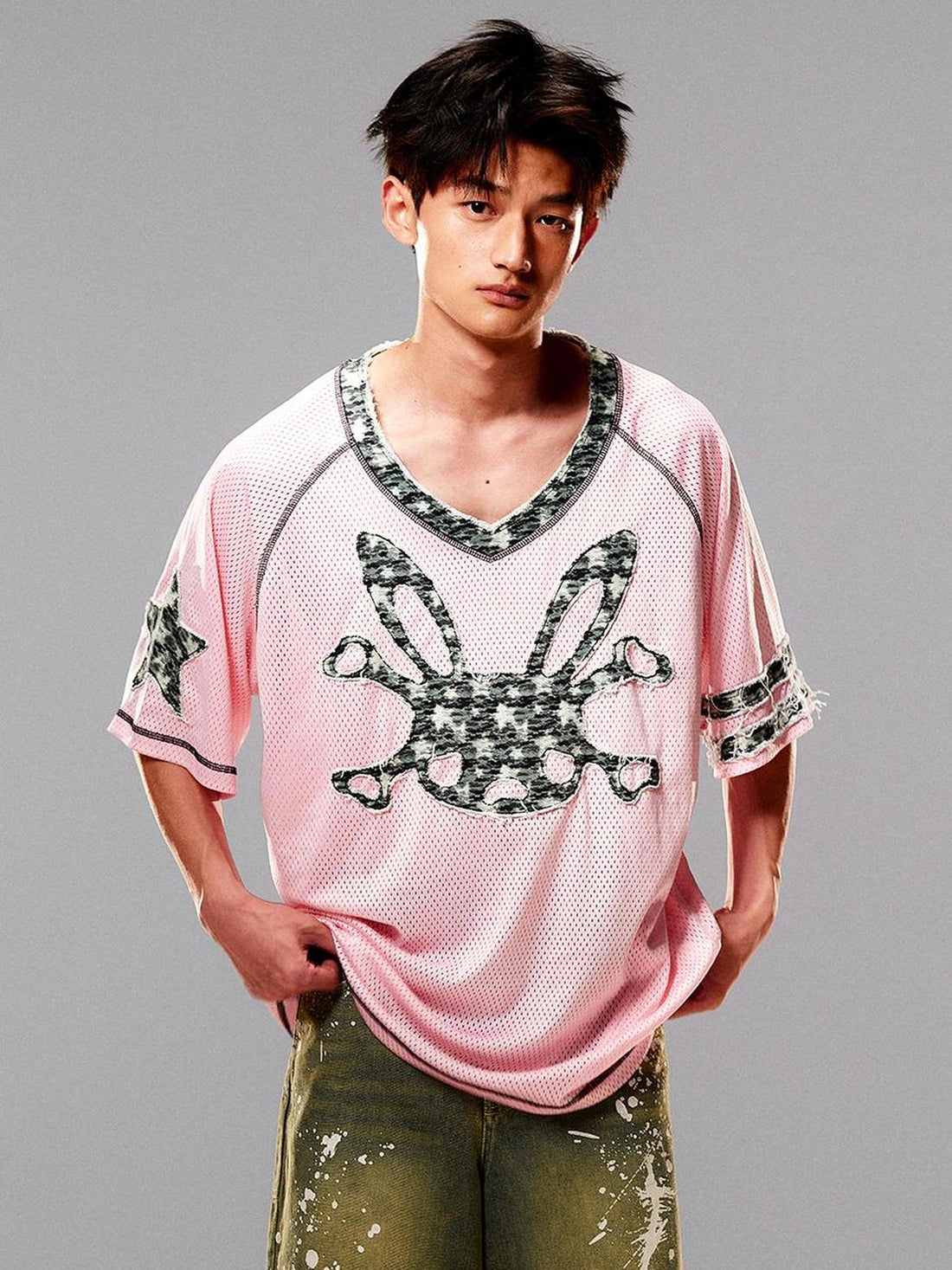CFIERCE Rabbit Skull Loose Fit T Shirt