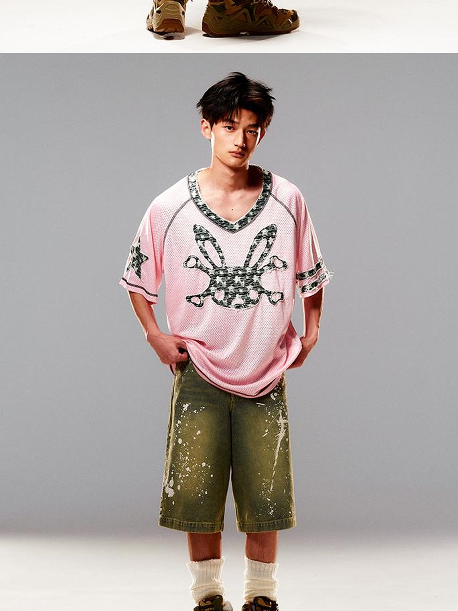 CFIERCE Rabbit Skull Loose Fit T Shirt
