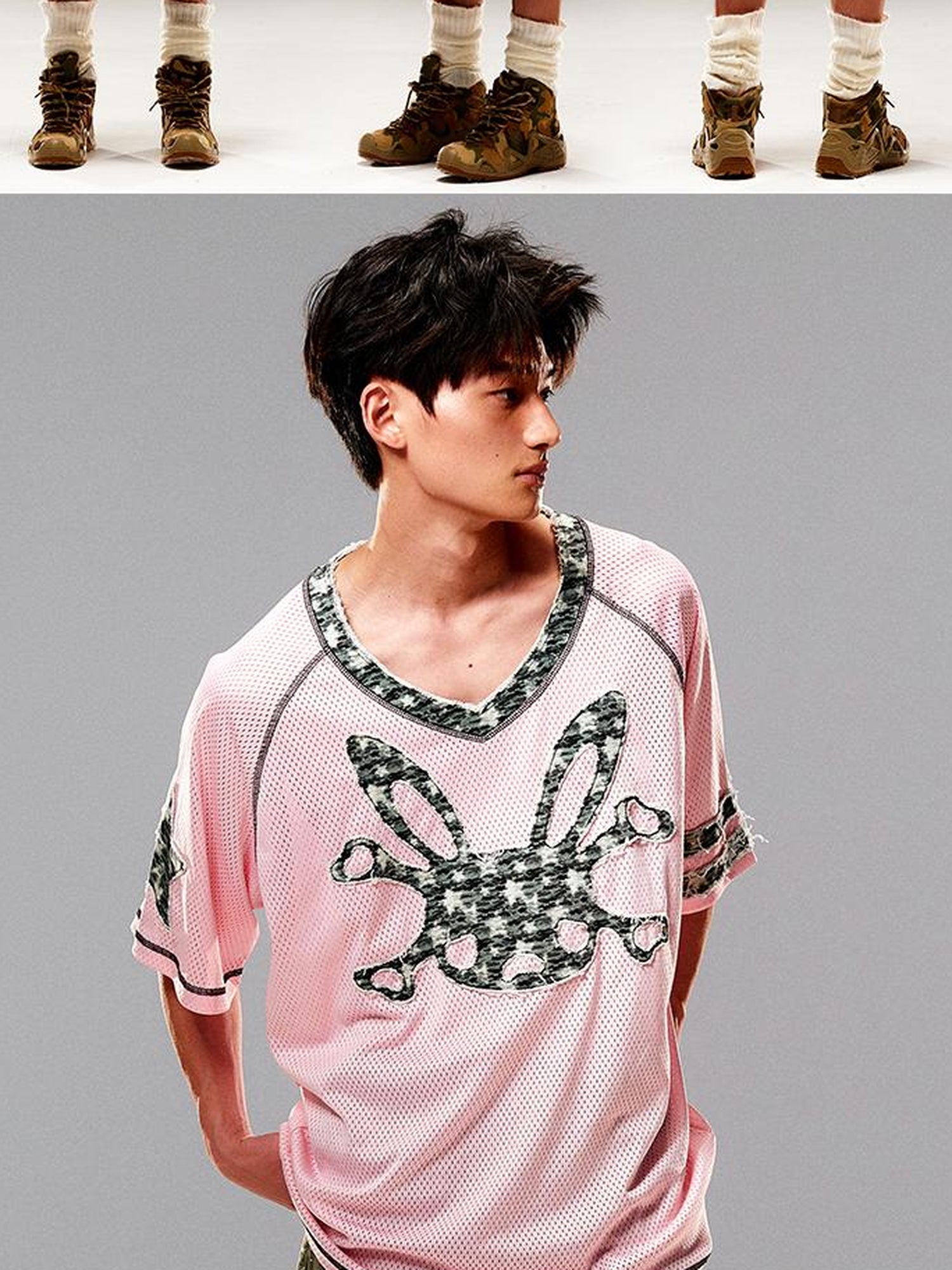 CFIERCE Rabbit Skull Loose Fit T Shirt