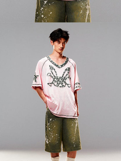 CFIERCE Rabbit Skull Loose Fit T Shirt