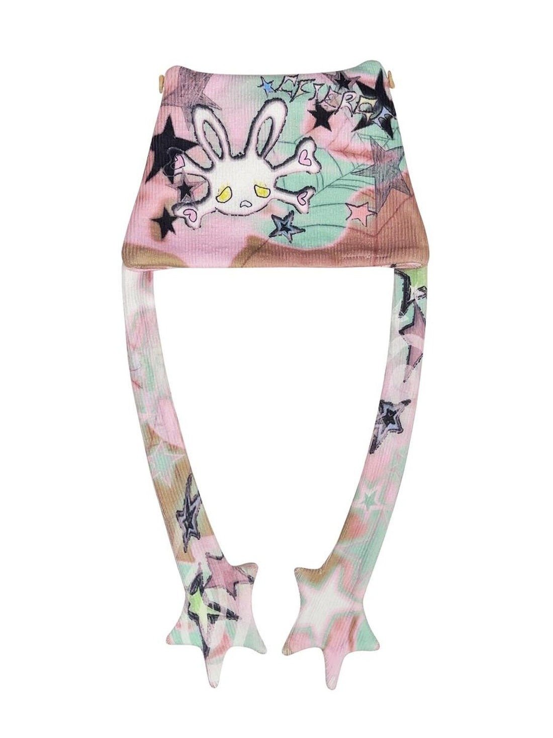 CFIERCE Rabbit Skull Print Knit Beanie