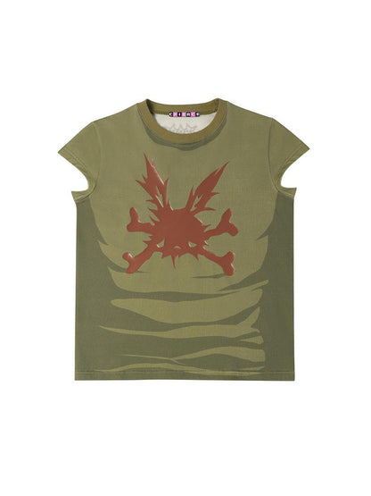 CFIERCE Rabbit Skull Print Tee