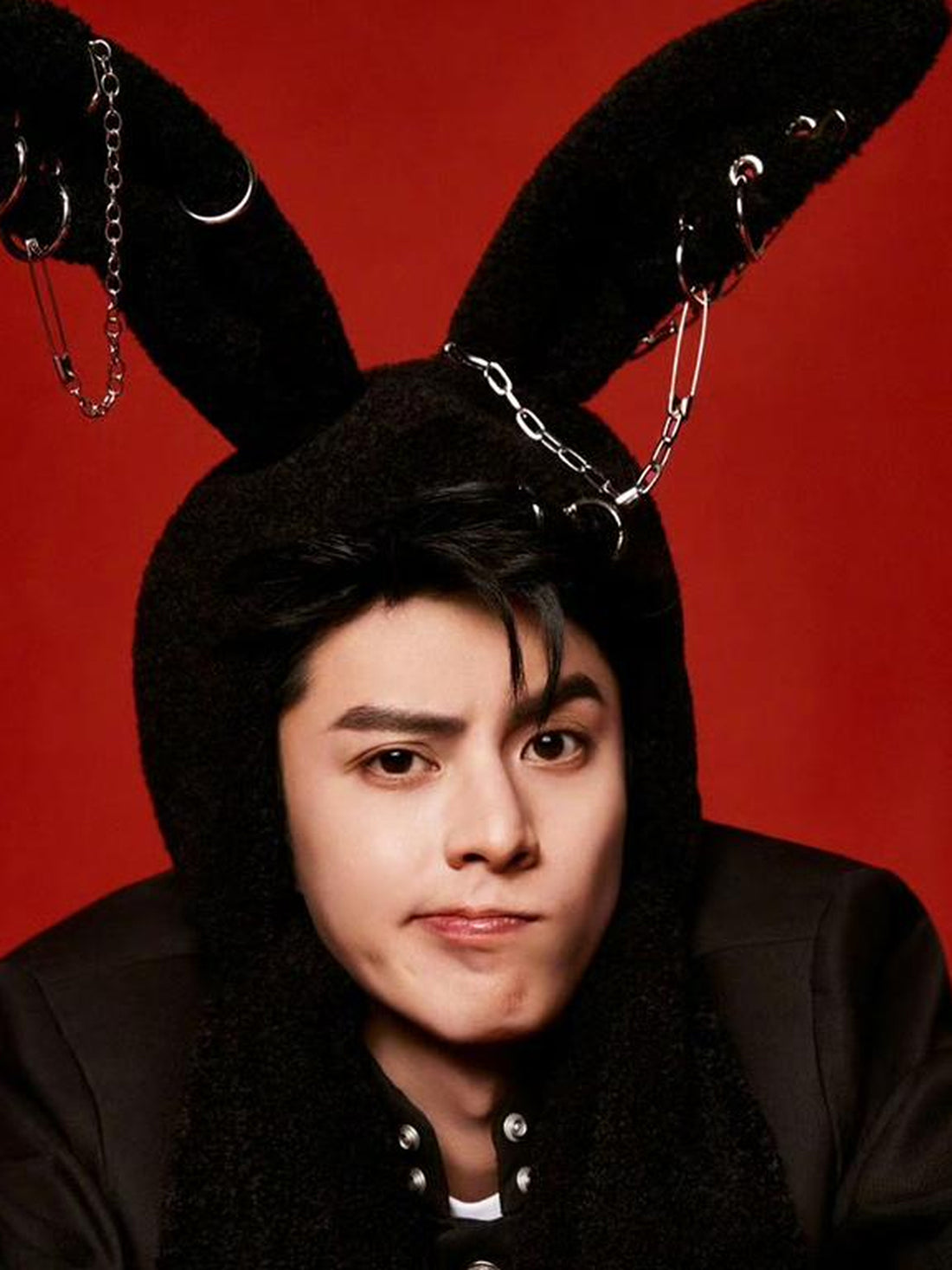 CFIERCE Rebellious Bunny Plush Scarf Hat With Foldable Ringed Ears