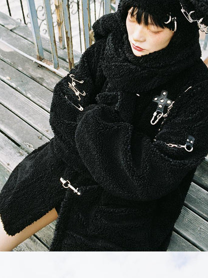 CFIERCE Rebellious Bunny Plush Scarf Hat With Foldable Ringed Ears