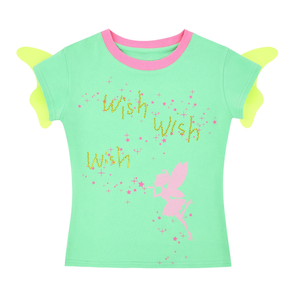 CFIERCE_Rhinestone_Print_Fairy_Wing_Short_Sleeve_Women&