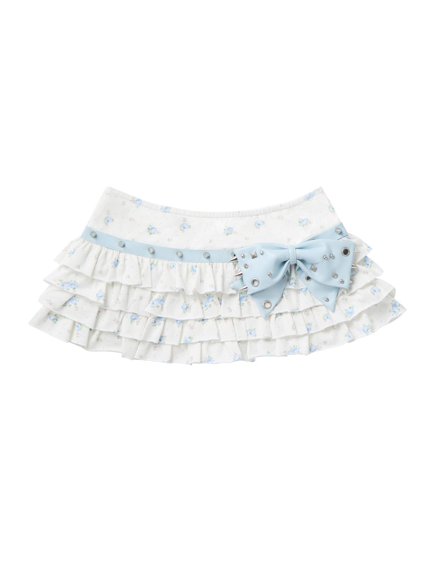 CFIERCE Riveted Bow Floral Fitted Women&