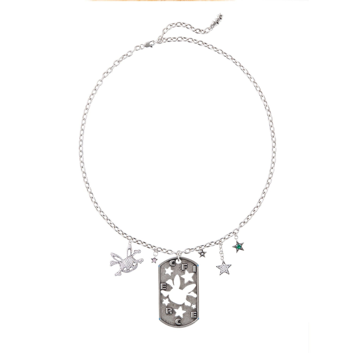 CFIERCE_Silver_Rabbit_Skull_Pentagram_Detachable_Pendant_Women&