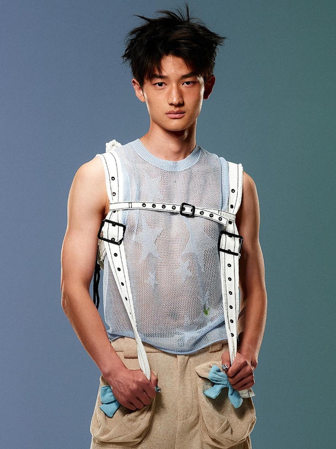 CFIERCE Silver Star Knit Vest