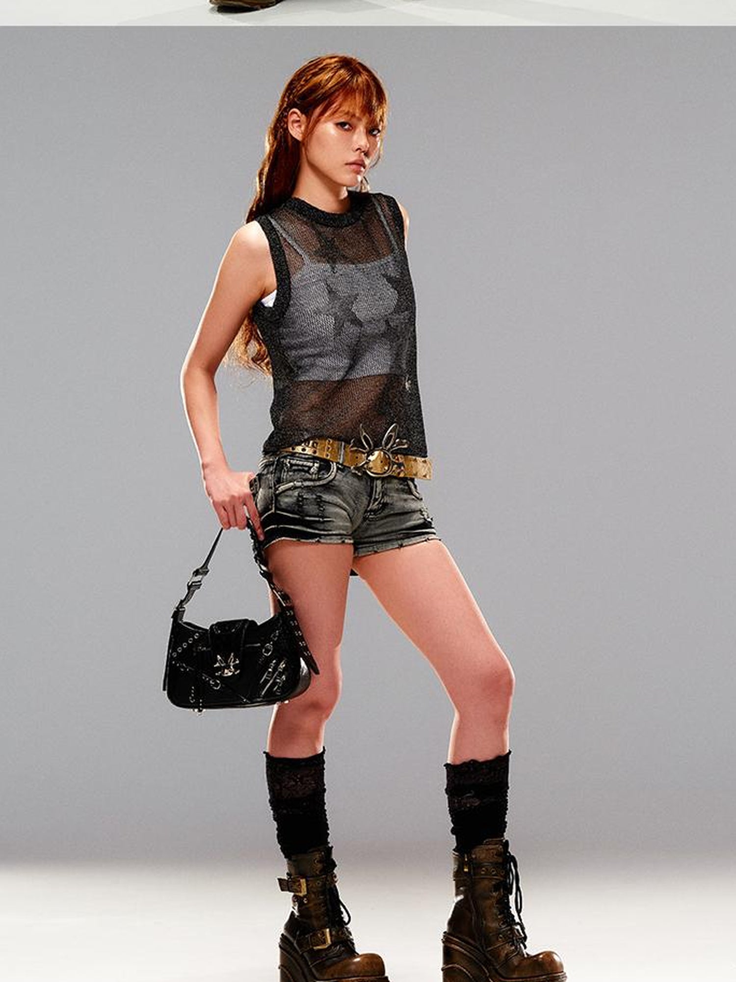 CFIERCE Silver Star Knit Vest