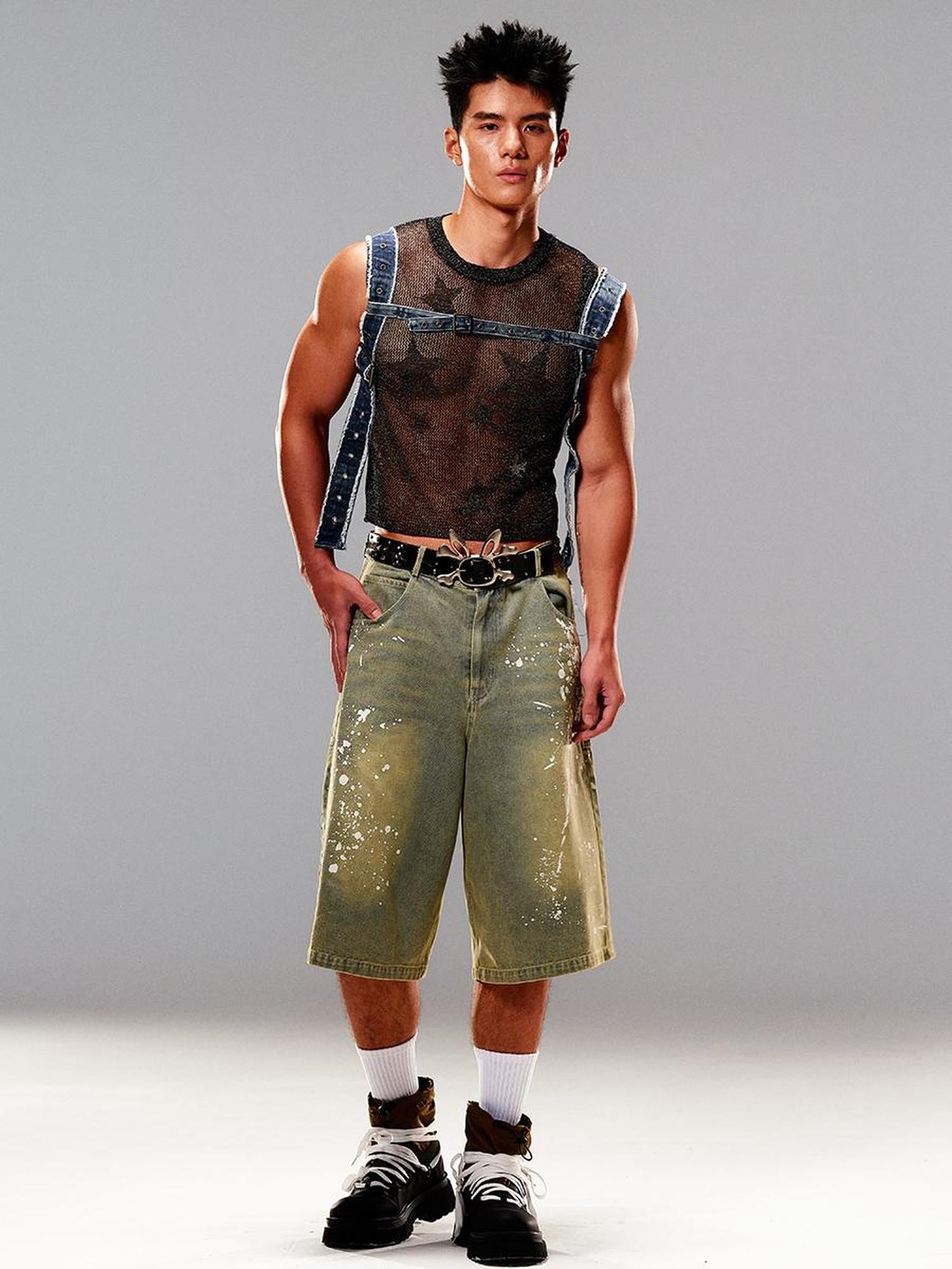 CFIERCE Silver Star Knit Vest