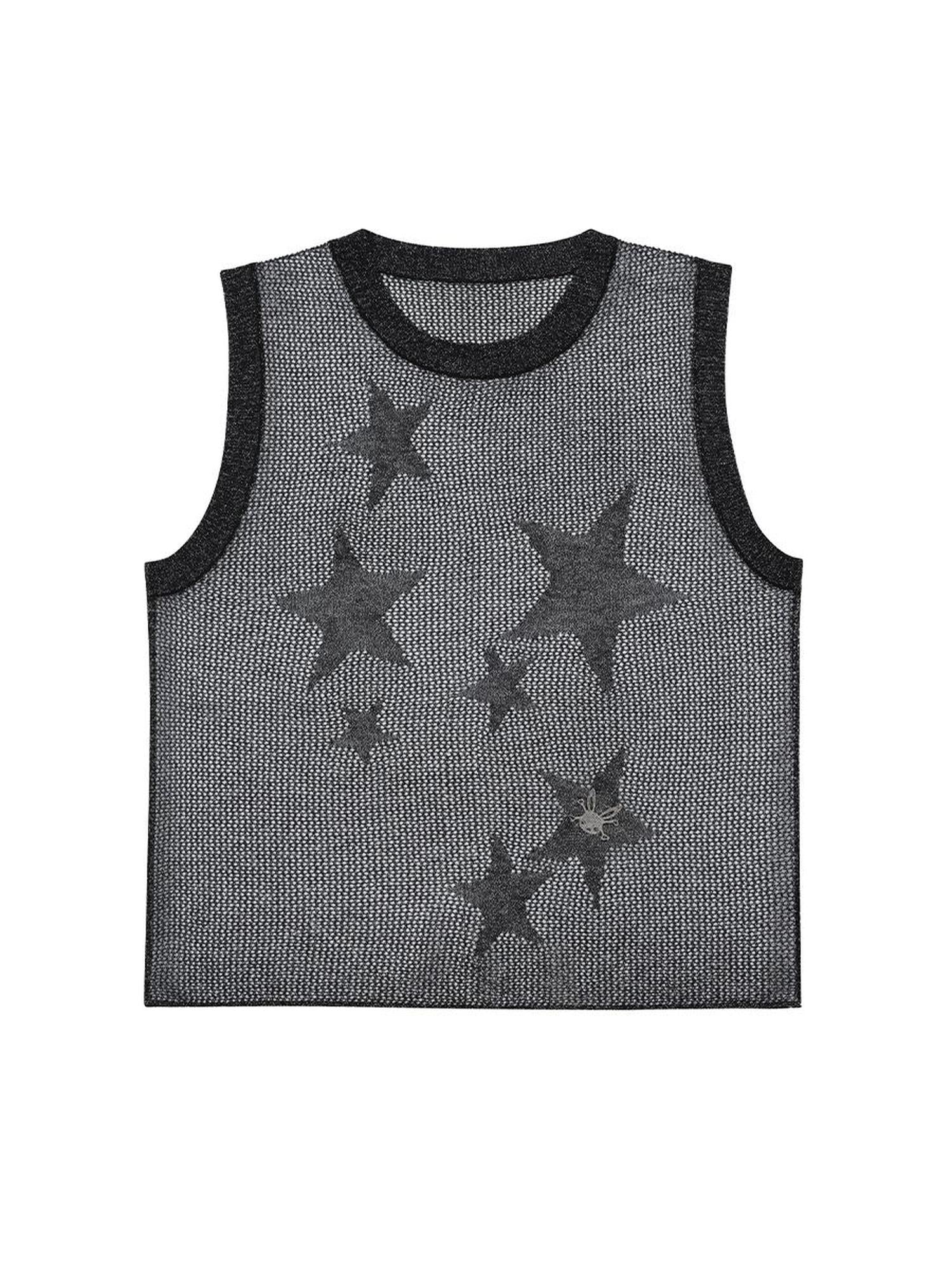 CFIERCE Silver Star Knit Vest