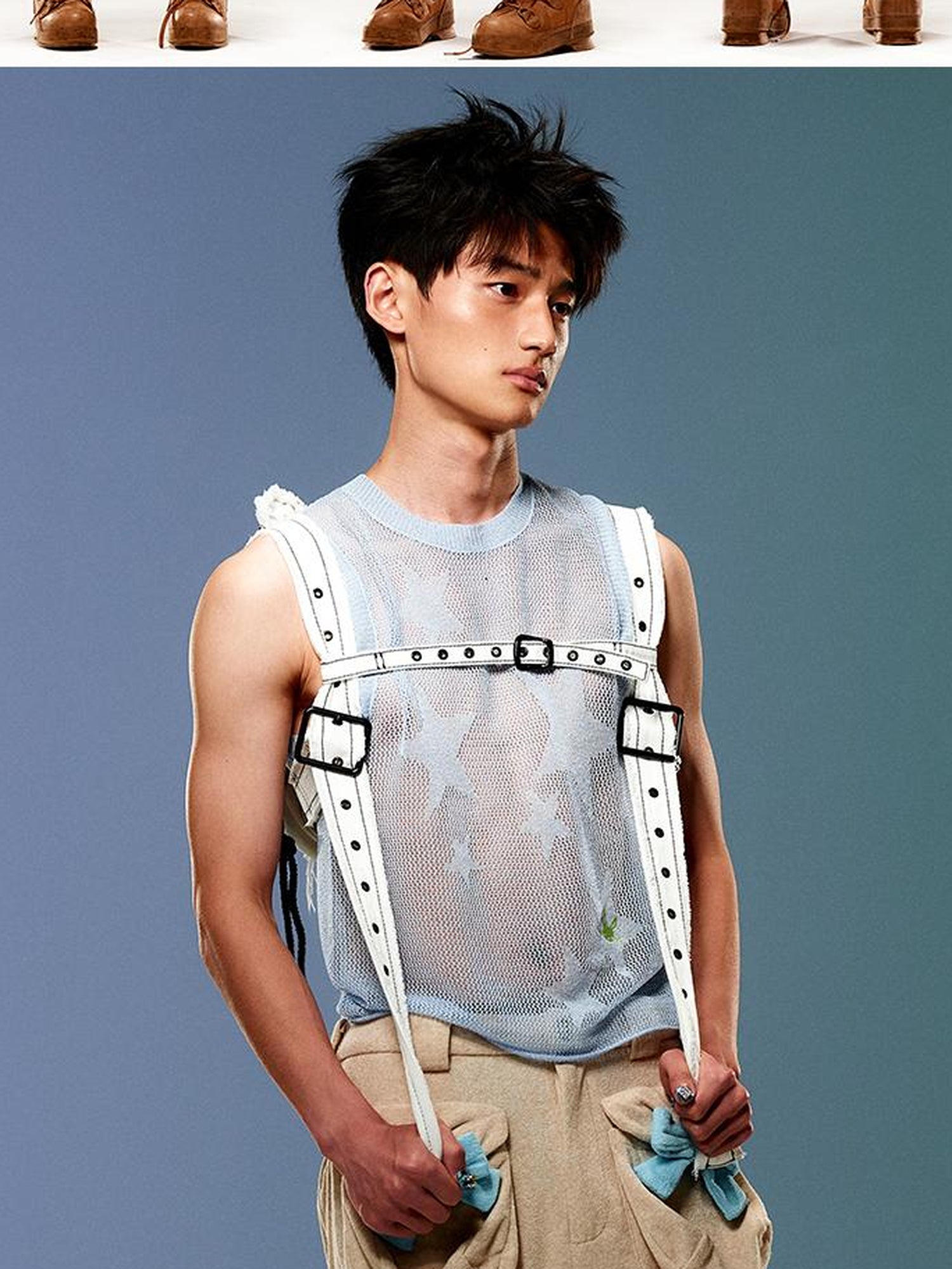 CFIERCE Silver Star Knit Vest