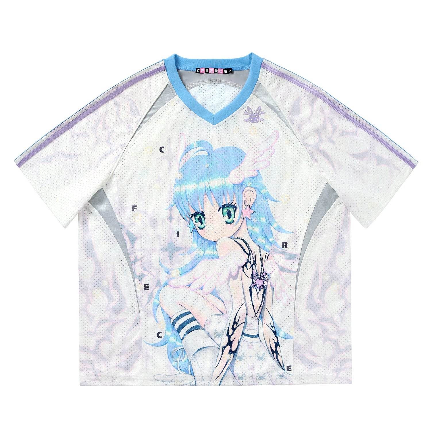 CFIERCE_Six_Wing_Angel_Girl_Raglan_V-neck_Women&