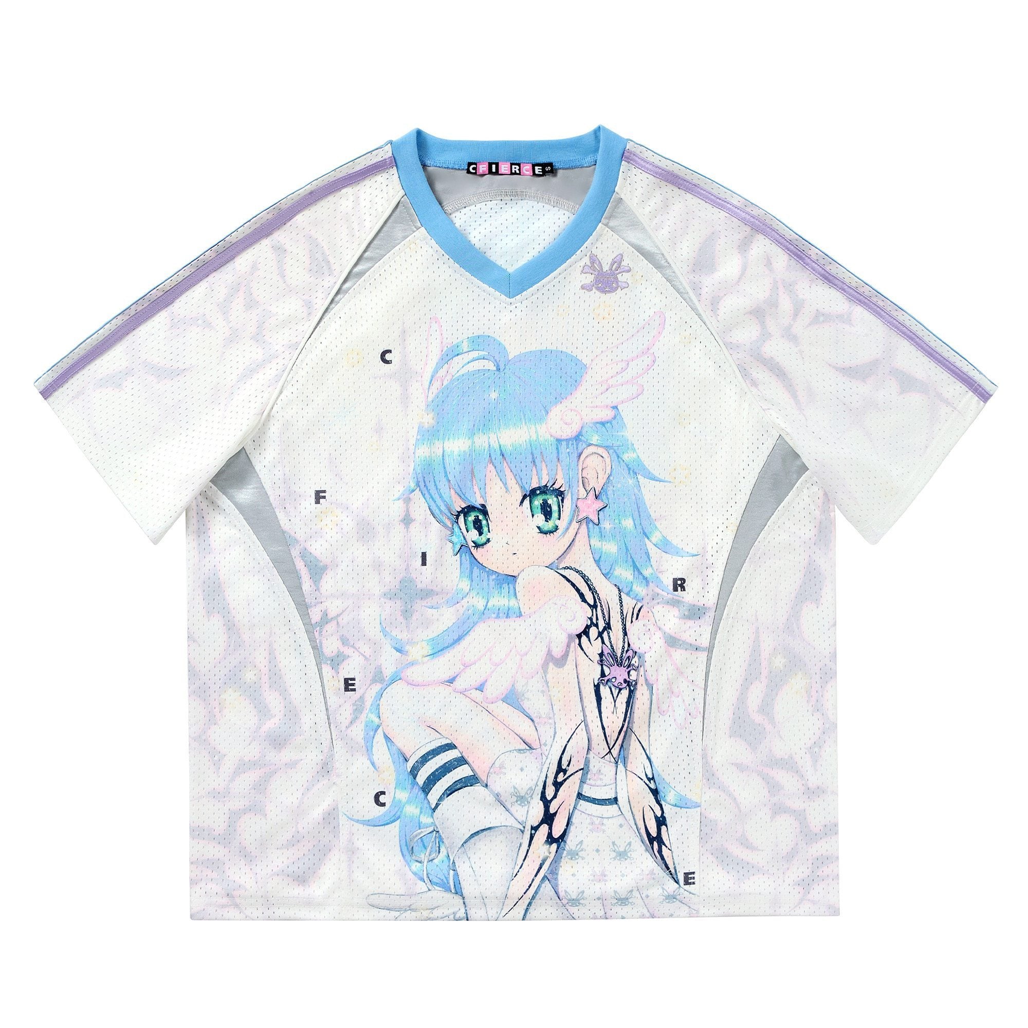 CFIERCE_Six_Wing_Angel_Girl_Raglan_V-neck_Women&