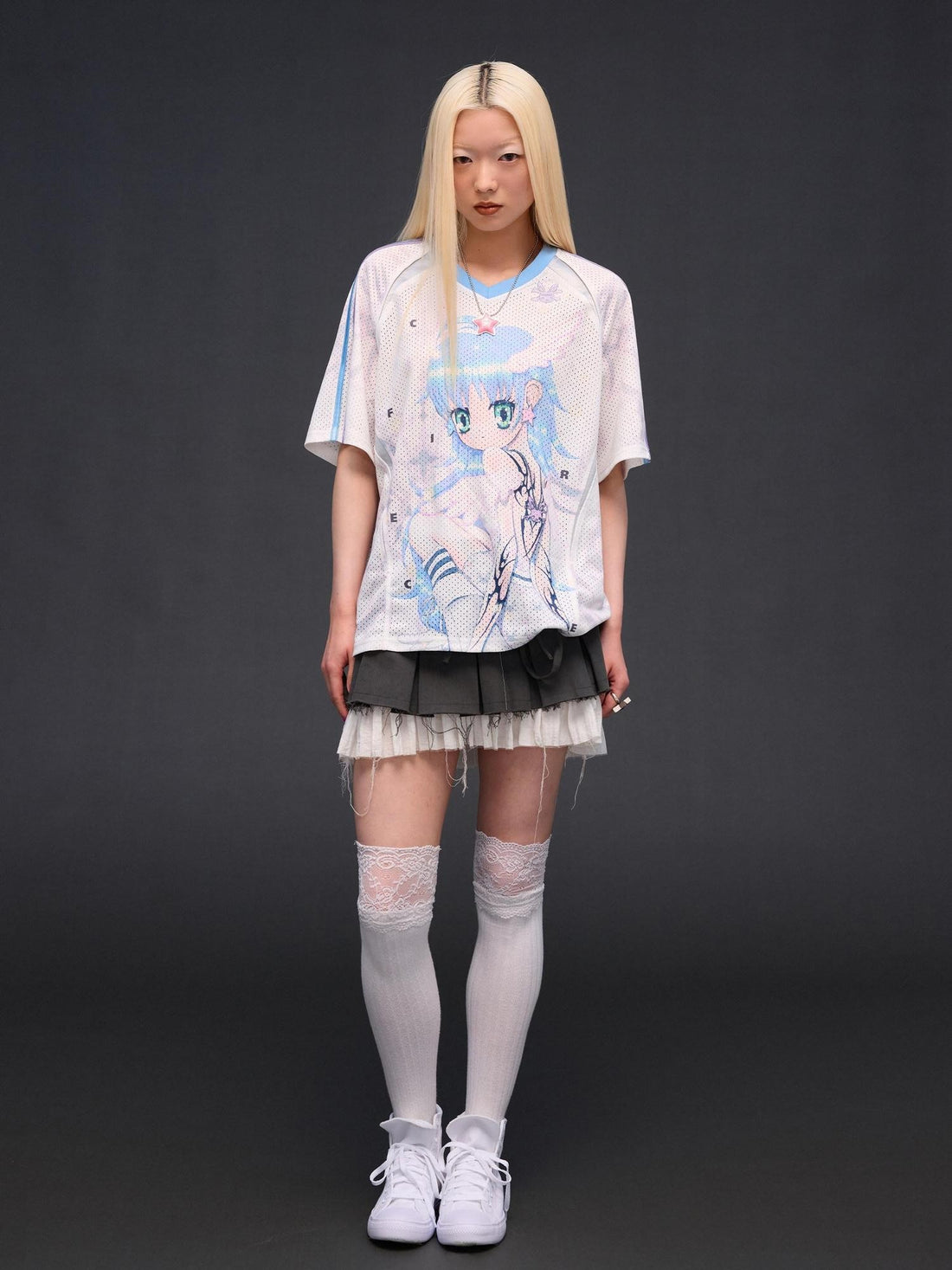 CFIERCE Six Wing Angel Girl Raglan V-neck Women&